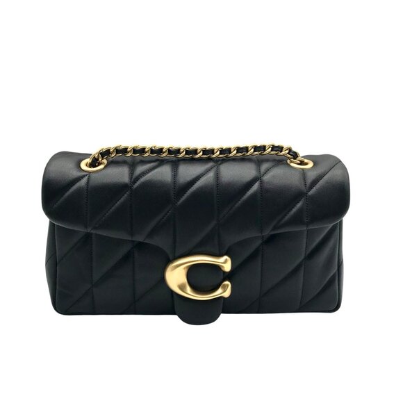 Coach Handbags - Coach Quilted Black Shoulder Bag with Gold Chain
